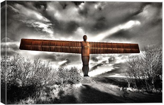 Angel of the North,Rust Canvas Print by Kevin Tate