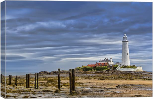 St Marys at low tide Canvas Print by Kevin Tate