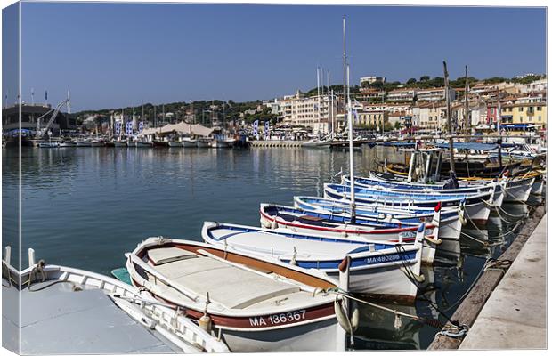 Cassis harbour Canvas Print by Kevin Tate