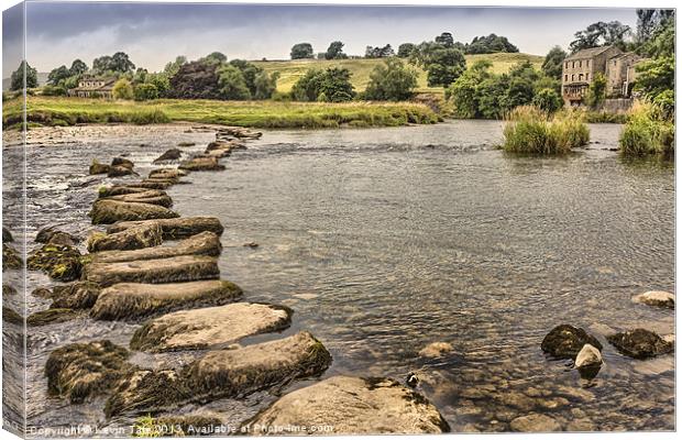 Linton Stepping Stones Canvas Print by Kevin Tate