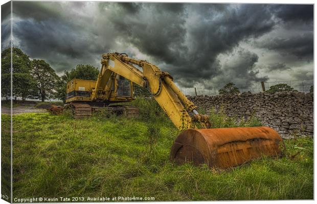 Excavator Canvas Print by Kevin Tate