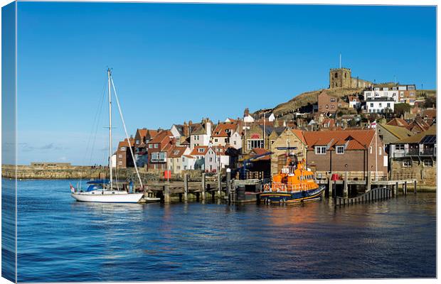 Whitby Harbour Canvas Print by Kevin Tate