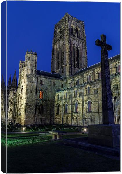 Durham Cathedral at sunset Canvas Print by Kevin Tate