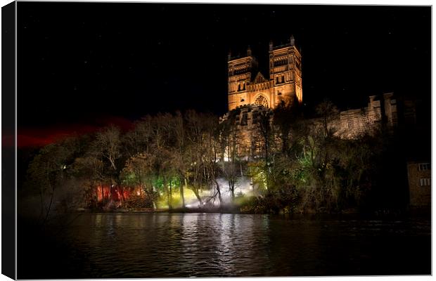  Durham Cathedral Fogscape Canvas Print by Kevin Tate