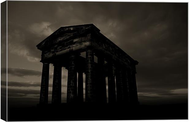 penshaw monument b&w. Canvas Print by Northeast Images