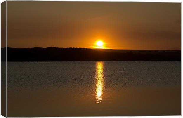 sunset over the reservoir Canvas Print by Northeast Images
