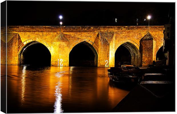 elvet bridge night Canvas Print by Northeast Images