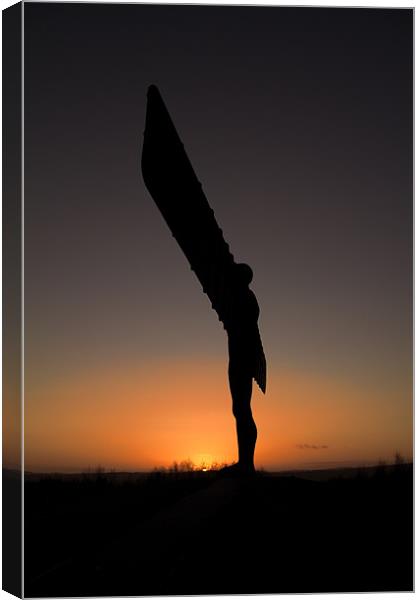 angel of the north sunset Canvas Print by Northeast Images