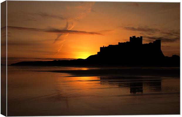bamburgh Sunrise Canvas Print by Northeast Images