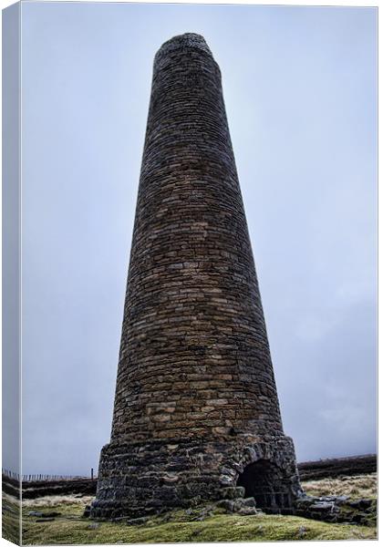 Blanchland lead mine chimney Canvas Print by Northeast Images