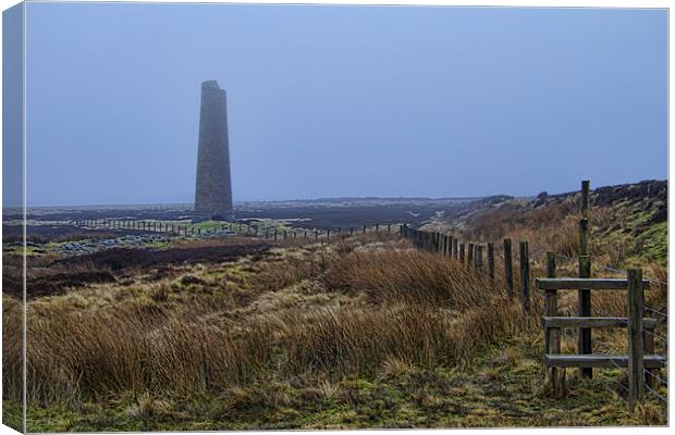 Blanchland lead mine chimney Canvas Print by Northeast Images