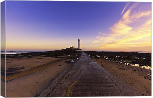 St Mary`s lighthouse Canvas Print by Northeast Images