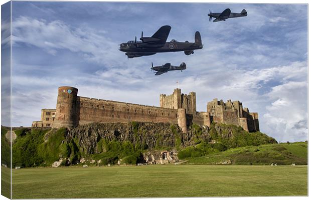Bamburgh Memorial Flight Canvas Print by Northeast Images