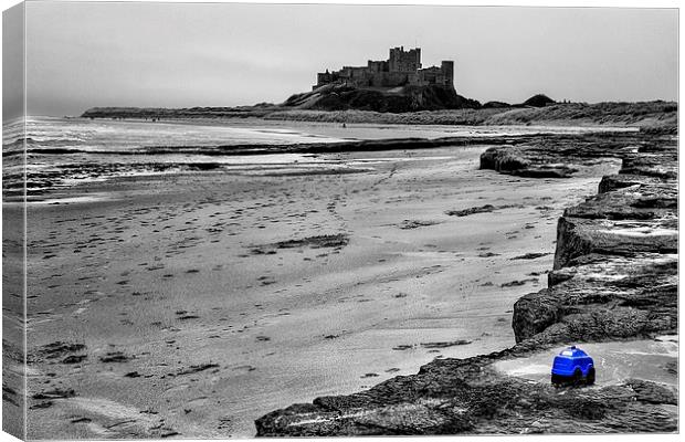Bamburgh Beach Police Canvas Print by Northeast Images