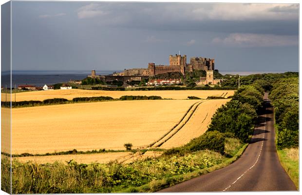  Bamburgh Castle Fields of Gold Canvas Print by Northeast Images