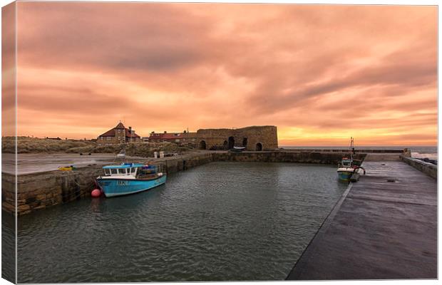  Beadnell Sunset Canvas Print by Northeast Images