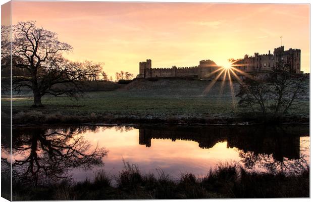 Alnwick Castle Sunset Canvas Print by Northeast Images