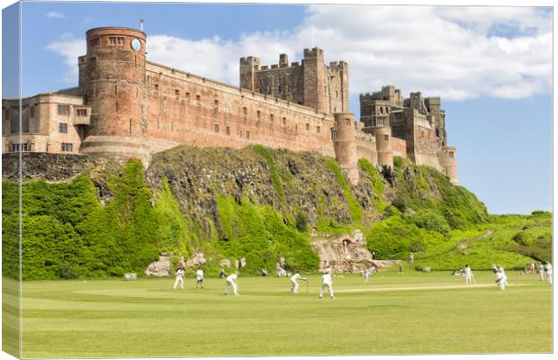 Bamburgh Cricket Match Canvas Print by Northeast Images