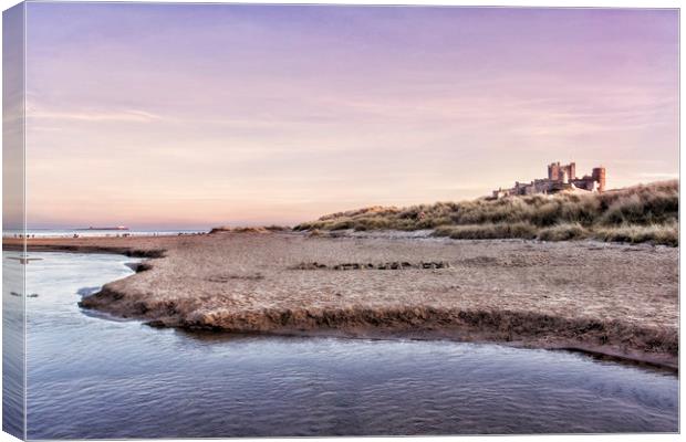Bamburgh Castle Sunset Canvas Print by Northeast Images
