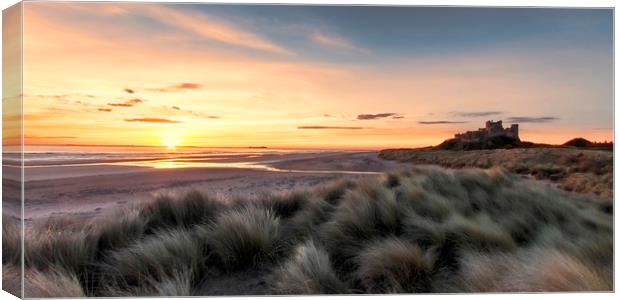 Bamburgh Castle Sunrise Canvas Print by Northeast Images