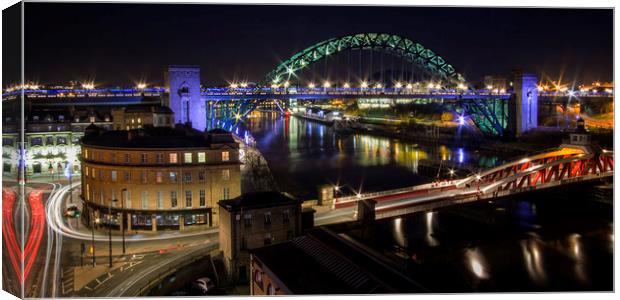 Newcastle Quayside panoramic Canvas Print by Northeast Images