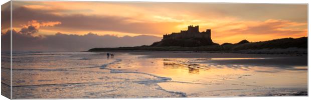 Bamburgh Castle panorama Canvas Print by Northeast Images