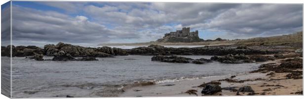 Bamburgh Panoramic  Canvas Print by Northeast Images