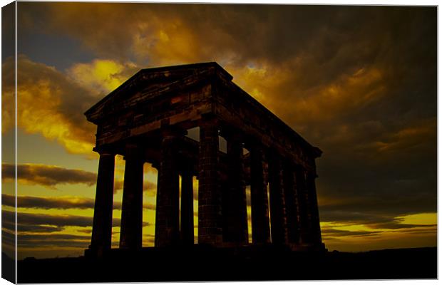 penshaw silhouette 3 Canvas Print by Northeast Images