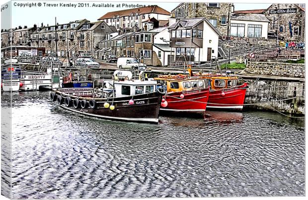 The Harbour at Seahouses Canvas Print by Trevor Kersley RIP