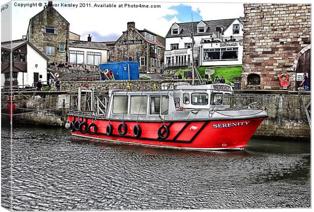 Serenity at Seahouses Canvas Print by Trevor Kersley RIP