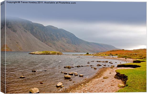 The Bleakness of Wast Water Canvas Print by Trevor Kersley RIP