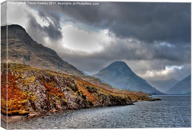 The Lakes - Wast Water Canvas Print by Trevor Kersley RIP
