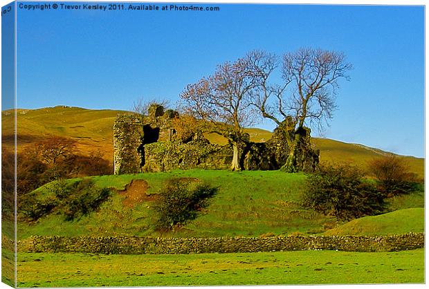 Pendragon Castle Ruins Canvas Print by Trevor Kersley RIP