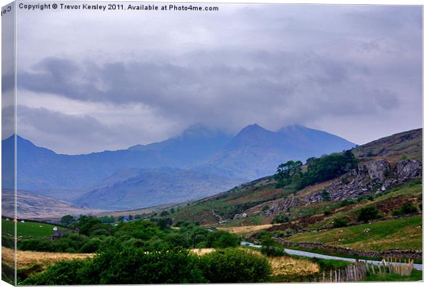 Snowdon through the Clouds Canvas Print by Trevor Kersley RIP