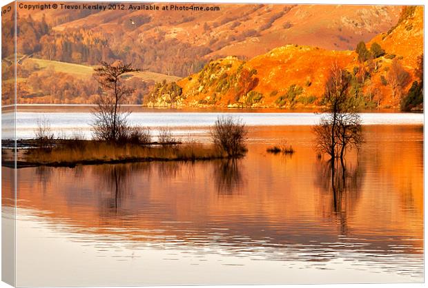 Autumn Reflections - Ullswater Canvas Print by Trevor Kersley RIP