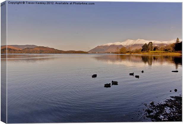 Derwentwater - Lake District. Canvas Print by Trevor Kersley RIP