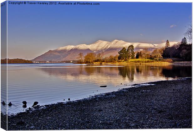 Derwentwater - Lake District. Canvas Print by Trevor Kersley RIP