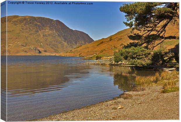 Buttermere ~  Reflections Canvas Print by Trevor Kersley RIP