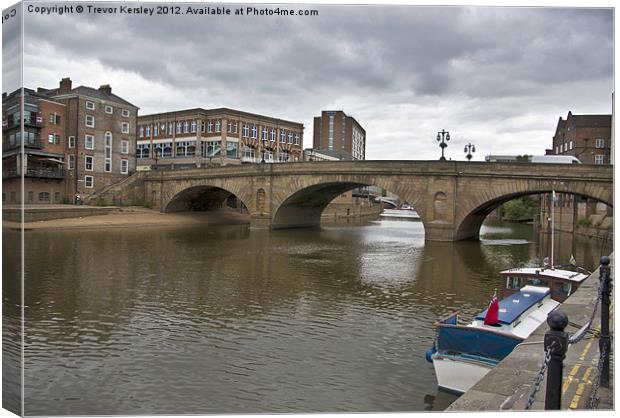 Ouse Bridge - York Canvas Print by Trevor Kersley RIP