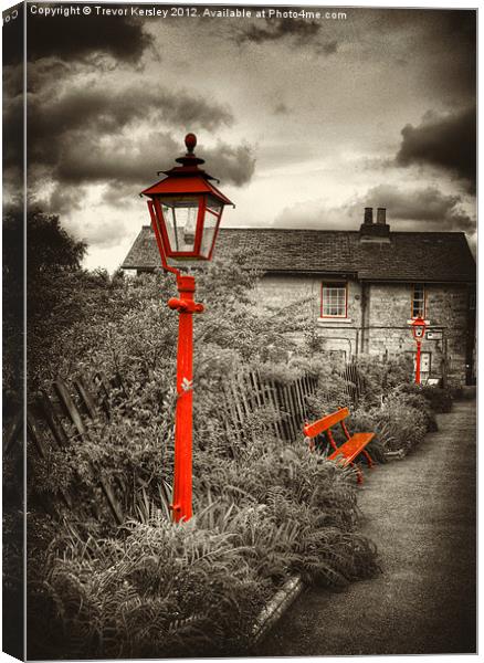 Meet Me By The Gas Light Canvas Print by Trevor Kersley RIP
