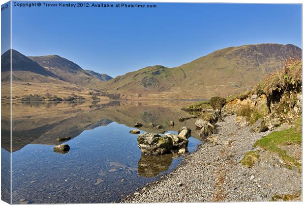 Lakeside View Buttermere Canvas Print by Trevor Kersley RIP