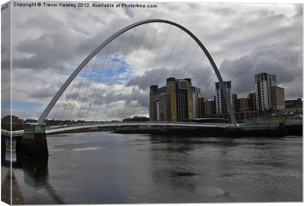 Gateshead Millennium Bridge Canvas Print by Trevor Kersley RIP