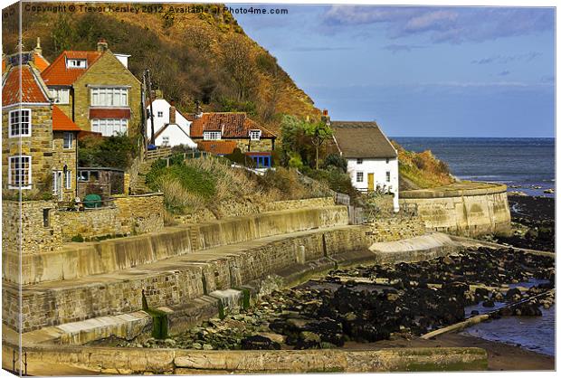 Cottages by the Sea Canvas Print by Trevor Kersley RIP