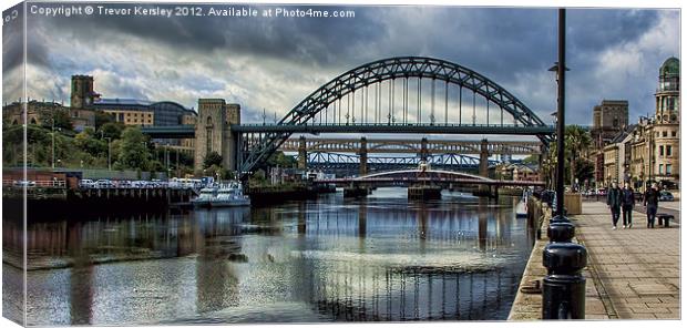 Along The Quayside Canvas Print by Trevor Kersley RIP