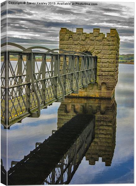 Pump House Reflection Canvas Print by Trevor Kersley RIP