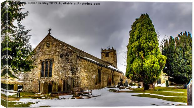 The Church at Muker Yorks Dales Canvas Print by Trevor Kersley RIP