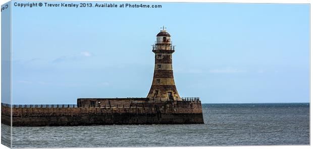 Roker Pier and Lighthouse Canvas Print by Trevor Kersley RIP