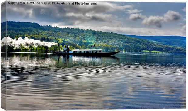 Steam Yacht Gondola Canvas Print by Trevor Kersley RIP