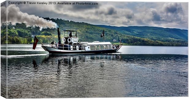 Leaving the Jetty Canvas Print by Trevor Kersley RIP