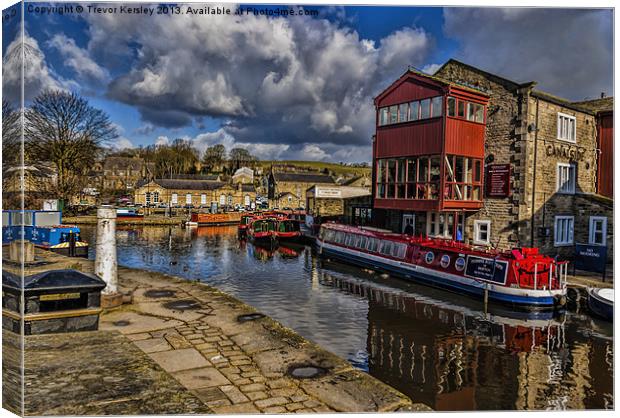 The Canal Basin Skipton Canvas Print by Trevor Kersley RIP